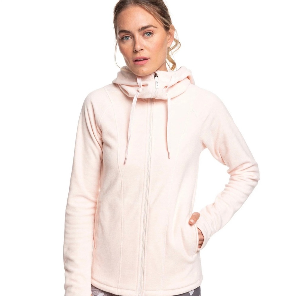 Roxy Hooded Fleece Pale Pink size small